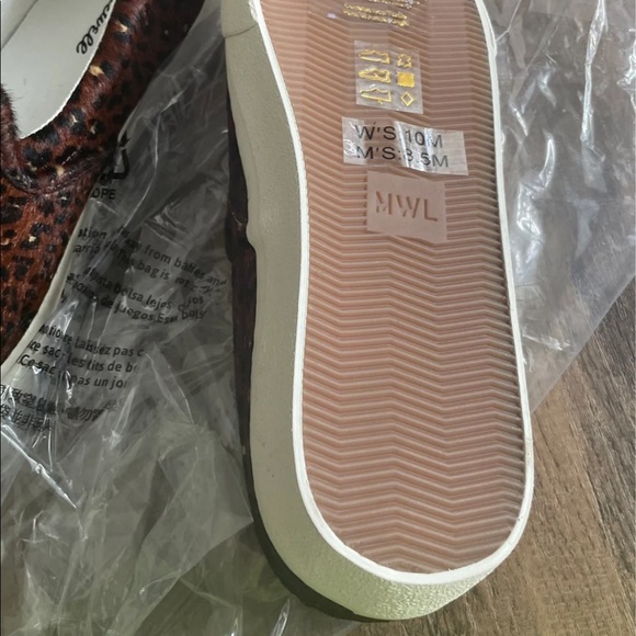 Madewell Woman’s Sidewalk Slip-On Sneakers in mini Leopard Calf Hair New in box - Picture 6 of 10